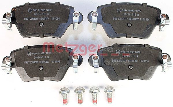 METZGER 1170096 Bremsbelagsatz, Scheibenbremse